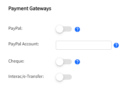 SiteApex Formbuilder E-commerce Gateways