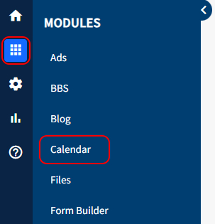 SiteApex Menu Calendar Module