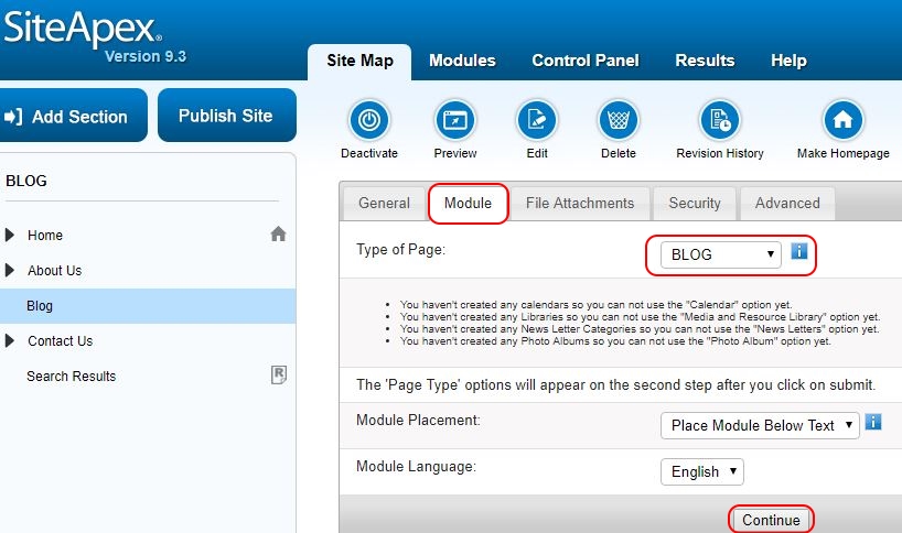 Adding your Blog to a Page