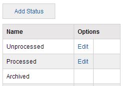 Form Builder Manage Statuses Add/Edit